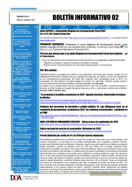boletin informativo 2014 - Despacho Ortega y Asociados SC
