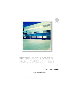 programación general anual. curso 2011-2012