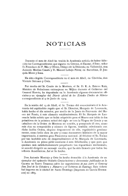 Noticias. Boletín de la Real Academia de la Historia. Tomo 76 (mayo