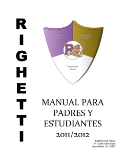 MANUAL PARA PADRES Y ESTUDIANTES 2011/2012