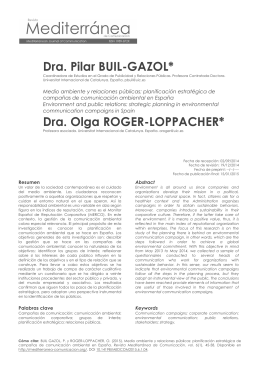 Dra. Pilar BUIL-GAZOL* Dra. Olga ROGER-LOPPACHER*