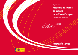 Programa de la Presidencia Española del Consejo de la Unión