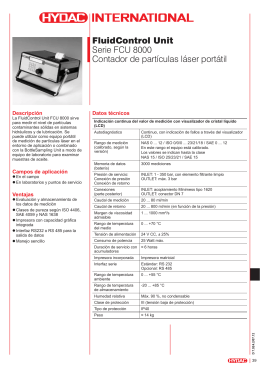 FluidControl Unit Serie FCU 8000 Contador de partículas