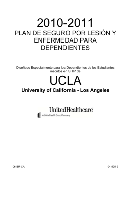 2010-2011 UCLA - Student Health Insurance
