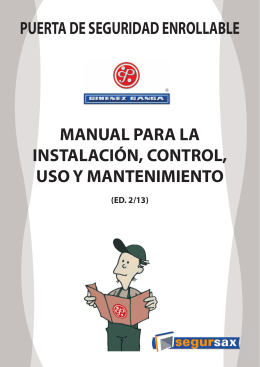 Manual para la instalación, control, uso y