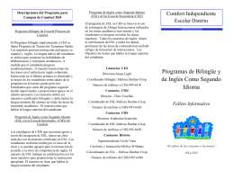 Programas de Bilingüe y de Inglés Como Segundo Idioma