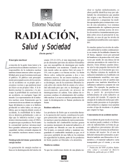 Radiación, salud y sociedad