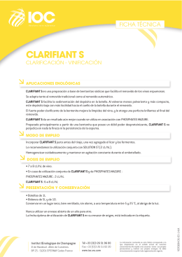 FT CLARIFIANT S (ES) - Institut Oenologique de Champagne