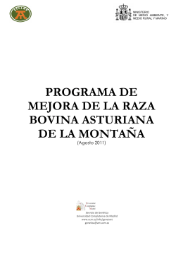 Programa mejora Asturiana Montaña. Definitivo