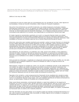 Real Decreto 926/1998 - Comisión Nacional del Mercado de Valores