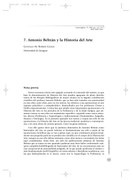 Antonio Beltrán y la historia del arte - digital