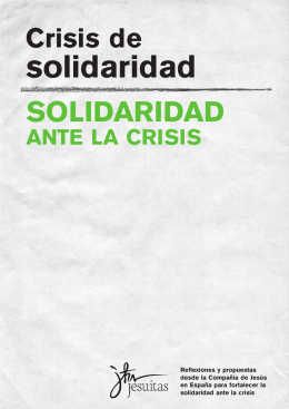Crisis de solidaridad. Solidaridad ante la crisis