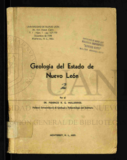 Geología del Estado de Nuevo León 2