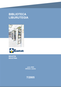 Boletín Biblioteca: Julio 2005