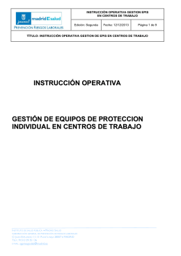 Instruccion Operativa Gestion De EPIs