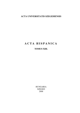 ACTA HISPANICA