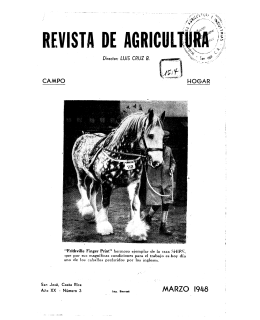 REVISTA DE AGRICULTU - Ministerio de Agricultura y Ganadería