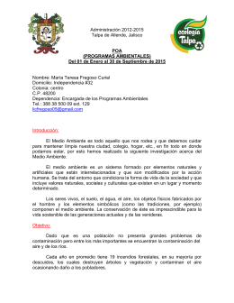 POA Programas Ambientales 2015 - Gobierno Municipal de Talpa