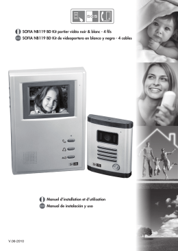 SOFIA NB119 BD Kit portier vidéo noir & blanc