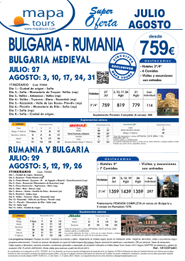 Oferta Bulgaria-Rumania Julio y Agosto desde 759_Maquetación 1
