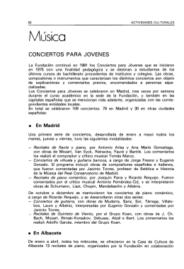 Anales 1981: Música - Fundación Juan March