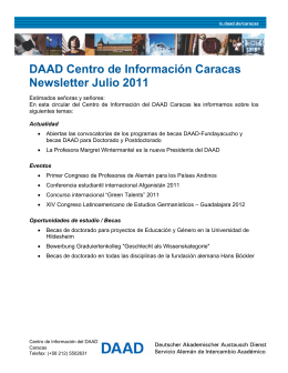 Boletín Informativo DAAD Julio 2011