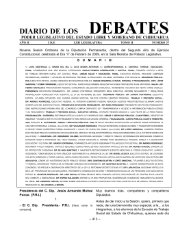 Versión Estenográfica - H. Congreso del Estado de Chihuahua