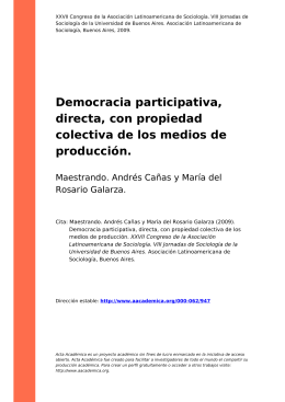 Democracia participativa, directa, con propiedad