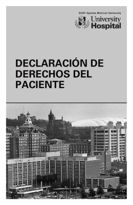 DECLARACIÓN DE DERECHOS DEL PACIENTE