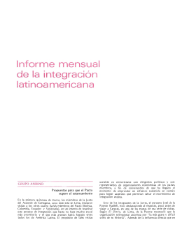 Informe mensual de la integración latinoamericana