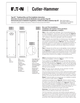 Type EZ Panelboard Box and Trim Installation Instructions