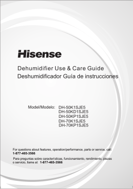 Dehumidifier Use & Care Guide Deshumidificador Guía de