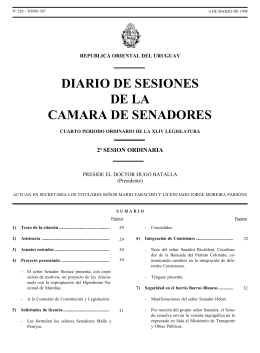 diario de sesiones de la camara de senadores
