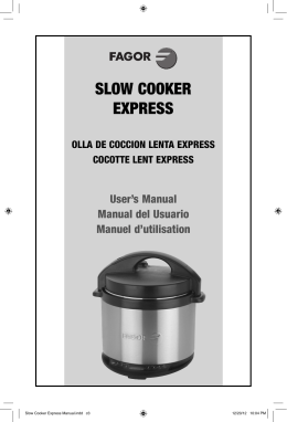 Slow Cooker Express User Manual