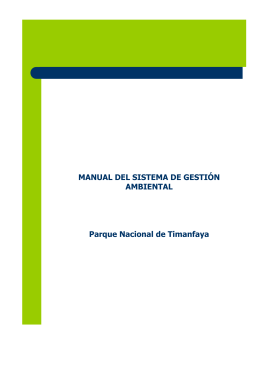 Manual SGA PNT Rev. 05 - Parques Nacionales de Canarias