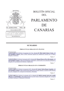 Boletín 305/2009 - Parlamento de Canarias
