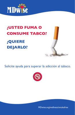 folleto para dejar el tabaco