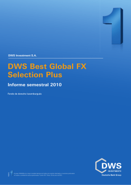 DWS Best Global FX Selection Plus Informe