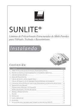 SUNLITE® Guia de Instalación - Solarq: Soluciones Arquitectónicas