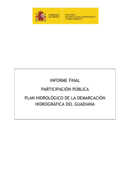 informe final participación pública plan hidrológico de la