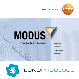 Modular Quality Services - Testo Industrial Services GmbH