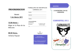 CARNAVAL 2011 -folleto