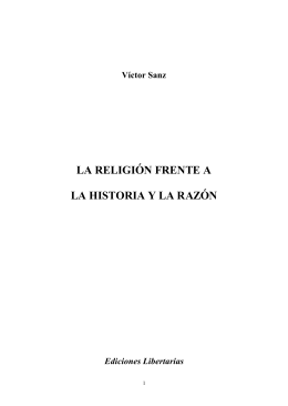 Sanz, Victor - La religión frente a la historia y la razón…