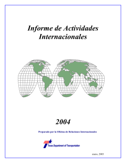 Informe de Actividades Internacionales 2004