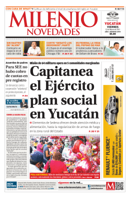 Capitanea el Ejército plan social en Yucatán