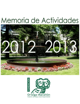 Memoria de actividades 2012-2013