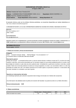 EUROHISPANO OPCIONES, SICAV S.A. INFORMACIÓN