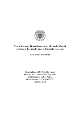Mecanicismo y Dinamismo en las obras de Marcel