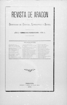 19. Revista de Aragón, año II, número 6 (16 de febrero de 1879)