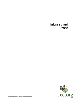 Informe anual 2008 - Commission for Environmental Cooperation